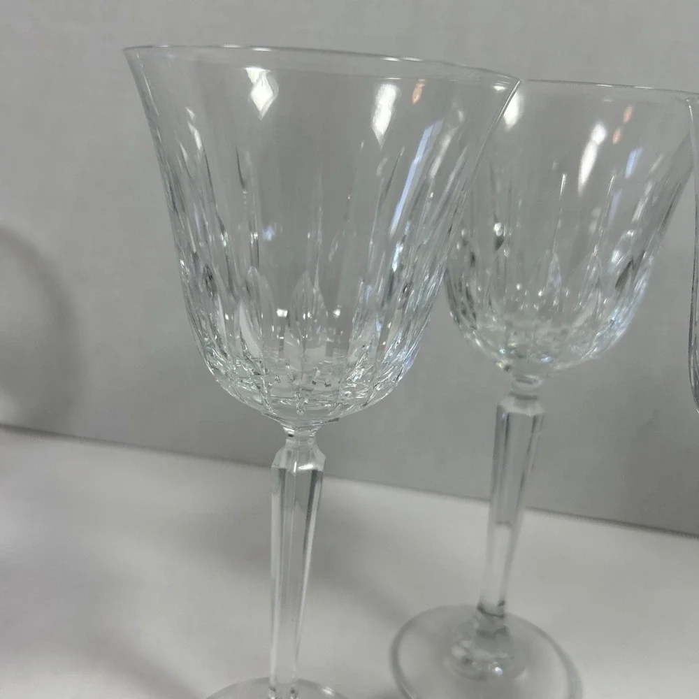 Set‎ Of 3 Mikasa Interlude 8 Inch Clear Wine Goblet Glasses